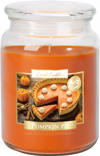 Sviečka v skle  s uzáverom 100h, Pumpkin PIE