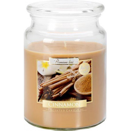 Sviečka v skle  s uzáverom 100h, cinnamon