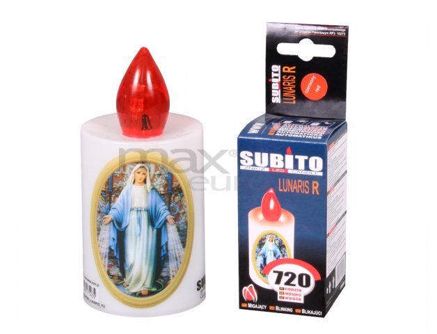 Led sviečka LUNARIS, 1200 hod., 50dni, +2xR6